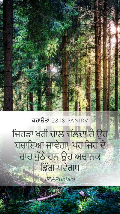 ਕਹਾਉਤਾਂ 28:18 PANIRV Bible Verse Image
