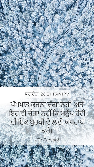 ਕਹਾਉਤਾਂ 28:21 PANIRV Bible Verse Image