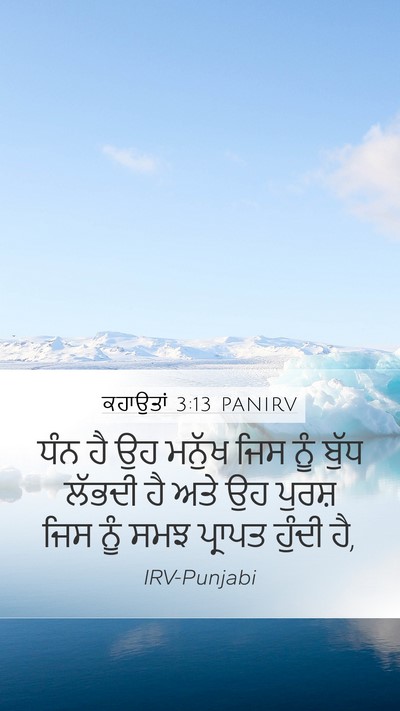 ਕਹਾਉਤਾਂ 3:13 PANIRV Bible Verse Image