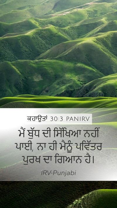 ਕਹਾਉਤਾਂ 30:3 PANIRV Bible Verse Image