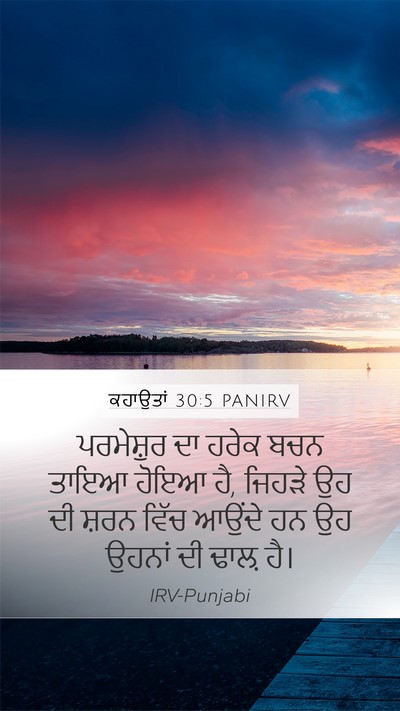 ਕਹਾਉਤਾਂ 30:5 PANIRV Bible Verse Image