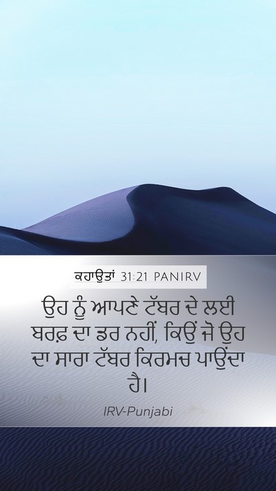 ਕਹਾਉਤਾਂ 31:21 PANIRV Bible Verse Image