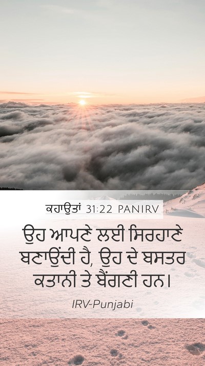 ਕਹਾਉਤਾਂ 31:22 PANIRV Bible Verse Image