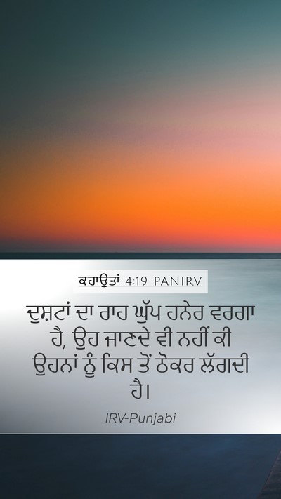 ਕਹਾਉਤਾਂ 4:19 PANIRV Bible Verse Image