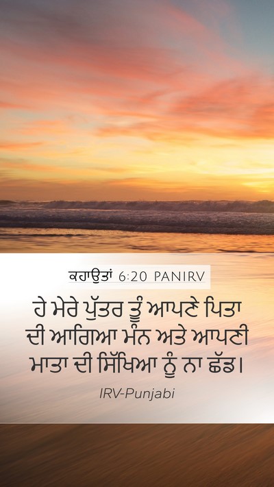ਕਹਾਉਤਾਂ 6:20 PANIRV Bible Verse Image