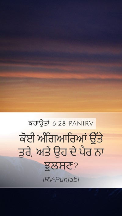 ਕਹਾਉਤਾਂ 6:28 PANIRV Mobile Phone Wallpaper - ਕੋਈ ਅੰਗਿਆਰਿਆਂ - Mobile Bible Verse Wallpaper