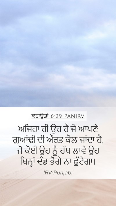 ਕਹਾਉਤਾਂ 6:29 PANIRV Bible Verse Image