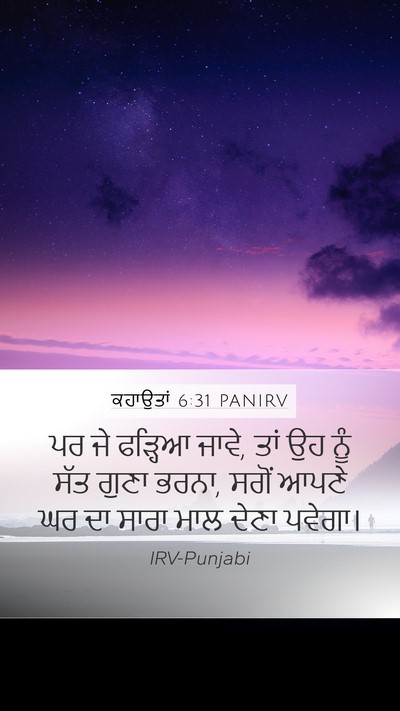 ਕਹਾਉਤਾਂ 6:31 PANIRV Bible Verse Image