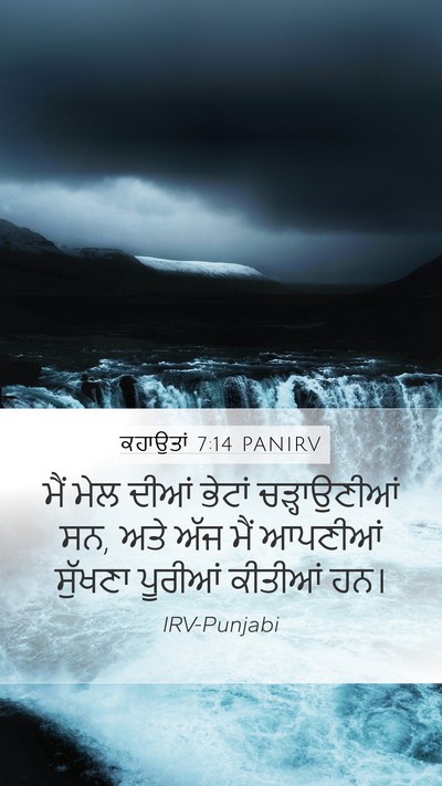 ਕਹਾਉਤਾਂ 7:14 PANIRV Bible Verse Image