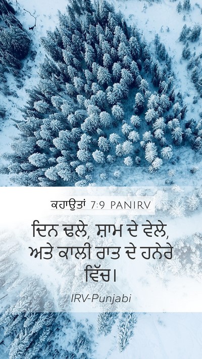 ਕਹਾਉਤਾਂ 7:9 PANIRV Mobile Phone Wallpaper - ਦਿਨ ਢਲੇ, ਸ਼ਾਮ ਦੇ - Mobile Bible Verse Wallpaper