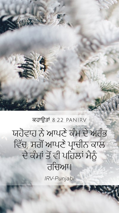 ਕਹਾਉਤਾਂ 8:22 PANIRV Bible Verse Image