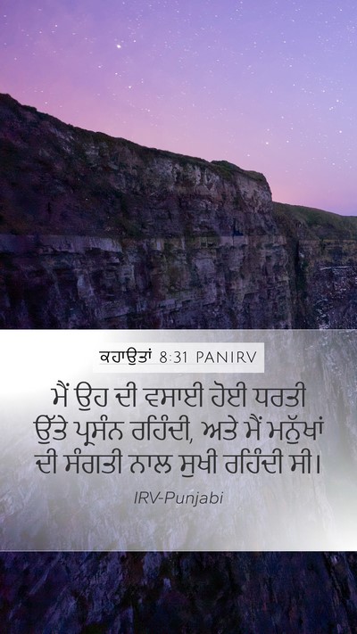 ਕਹਾਉਤਾਂ 8:31 PANIRV Bible Verse Image