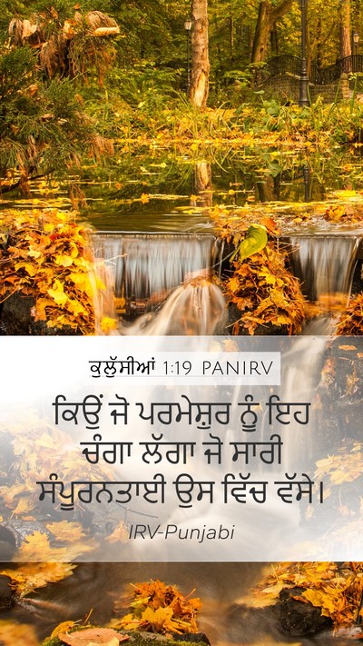 ਕੁਲੁੱਸੀਆਂ 1:19 PANIRV Mobile Phone Wallpaper - ਕਿਉਂ ਜੋ ਪਰਮੇਸ਼ੁਰ - Mobile Bible Verse Wallpaper