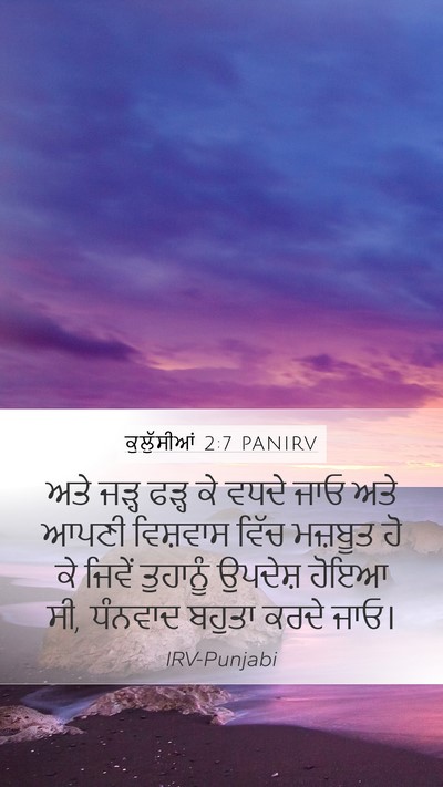 ਕੁਲੁੱਸੀਆਂ 2:7 PANIRV Bible Verse Image