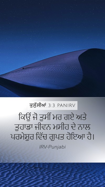 ਕੁਲੁੱਸੀਆਂ 3:3 PANIRV Bible Verse Image