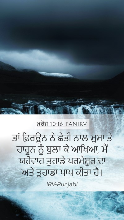 ਖ਼ਰੋਜ 10:16 PANIRV Bible Verse Image