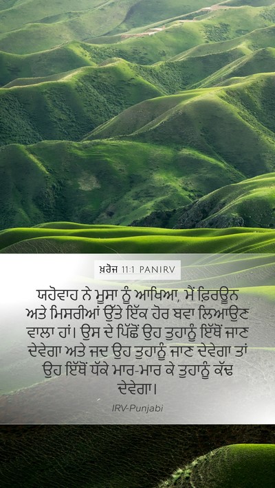 ਖ਼ਰੋਜ 11:1 PANIRV Mobile Phone Wallpaper - ਯਹੋਵਾਹ ਨੇ ਮੂਸਾ ਨੂੰ - Mobile Bible Verse Wallpaper