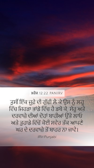 ਖ਼ਰੋਜ 12:22 PANIRV Bible Verse Image