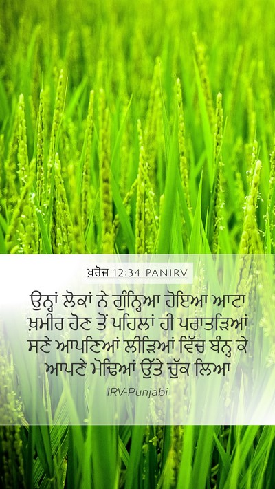 ਖ਼ਰੋਜ 12:34 PANIRV Bible Verse Image