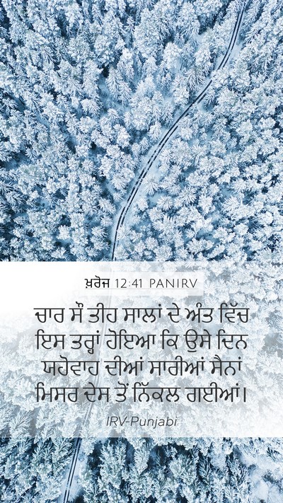 ਖ਼ਰੋਜ 12:41 PANIRV Bible Verse Image