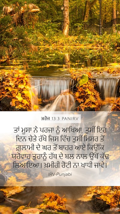 ਖ਼ਰੋਜ 13:3 PANIRV Bible Verse Image