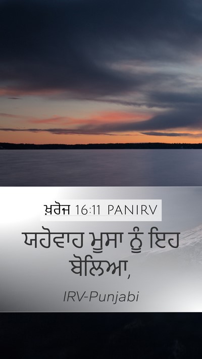 ਖ਼ਰੋਜ 16:11 PANIRV Mobile Phone Wallpaper - ਯਹੋਵਾਹ ਮੂਸਾ ਨੂੰ ਇਹ - Mobile Bible Verse Wallpaper