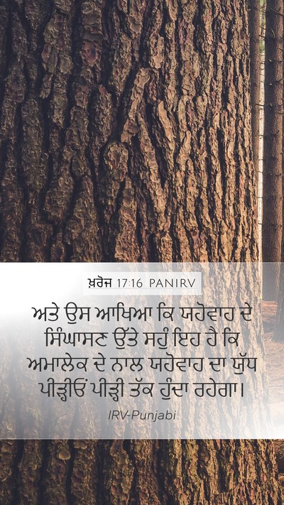 ਖ਼ਰੋਜ 17:16 PANIRV Bible Verse Image
