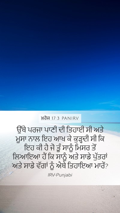 ਖ਼ਰੋਜ 17:3 PANIRV Bible Verse Image