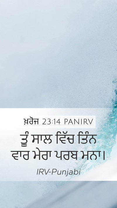 ਖ਼ਰੋਜ 23:14 PANIRV Bible Verse Image