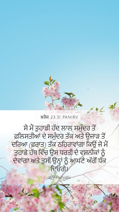 ਖ਼ਰੋਜ 23:31 PANIRV Bible Verse Image