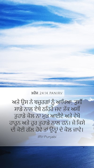 ਖ਼ਰੋਜ 24:14 PANIRV Bible Verse Image