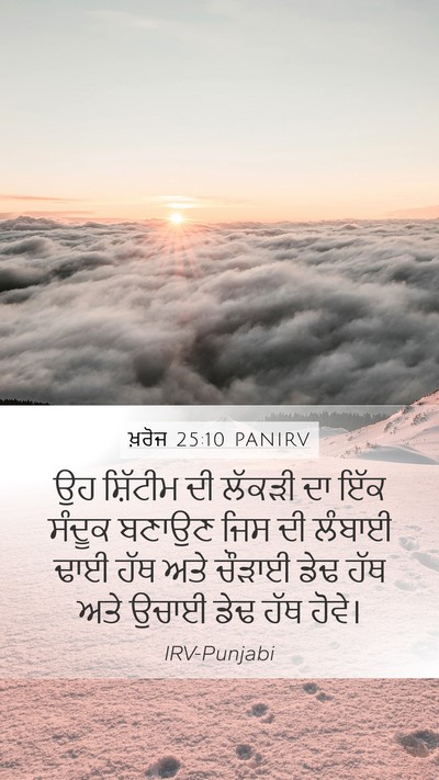 ਖ਼ਰੋਜ 25:10 PANIRV Bible Verse Image