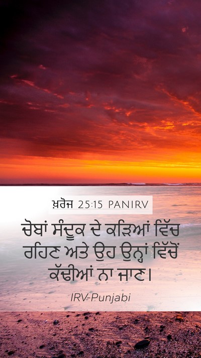 ਖ਼ਰੋਜ 25:15 PANIRV Bible Verse Image