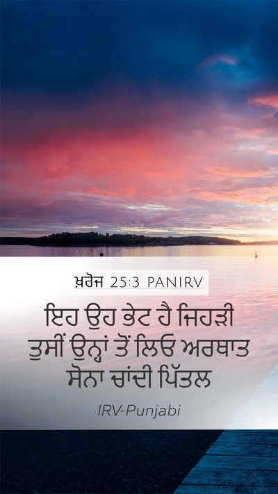 ਖ਼ਰੋਜ 25:3 PANIRV Bible Verse Image