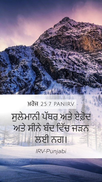 ਖ਼ਰੋਜ 25:7 PANIRV Bible Verse Image