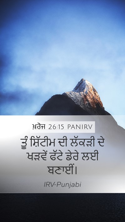 ਖ਼ਰੋਜ 26:15 PANIRV Bible Verse Image
