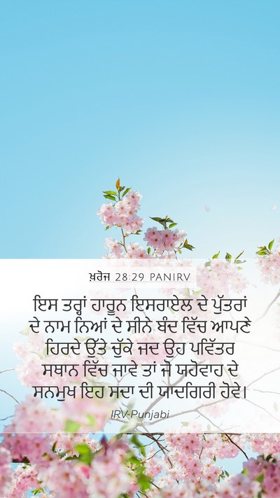 ਖ਼ਰੋਜ 28:29 PANIRV Bible Verse Image