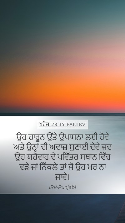 ਖ਼ਰੋਜ 28:35 PANIRV Bible Verse Image