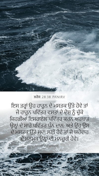 ਖ਼ਰੋਜ 28:38 PANIRV Bible Verse Image