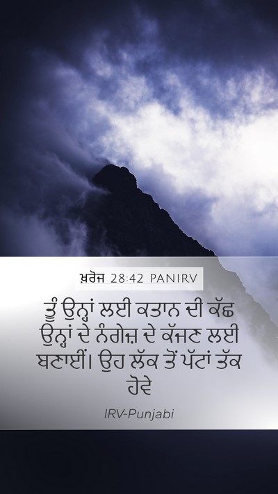 ਖ਼ਰੋਜ 28:42 PANIRV Bible Verse Image