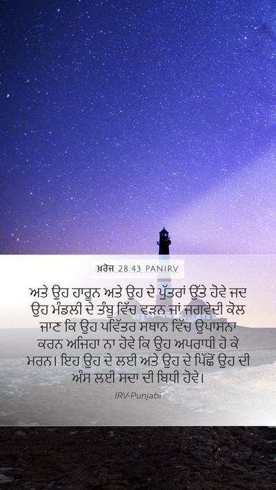ਖ਼ਰੋਜ 28:43 PANIRV Bible Verse Image