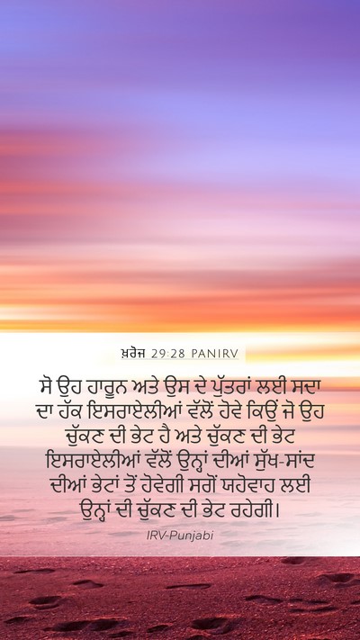 ਖ਼ਰੋਜ 29:28 PANIRV Bible Verse Image