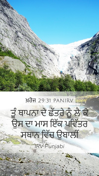 ਖ਼ਰੋਜ 29:31 PANIRV Mobile Phone Wallpaper - ਤੂੰ ਥਾਪਨਾ ਦੇ ਛੱਤਰੇ - Mobile Bible Verse Wallpaper