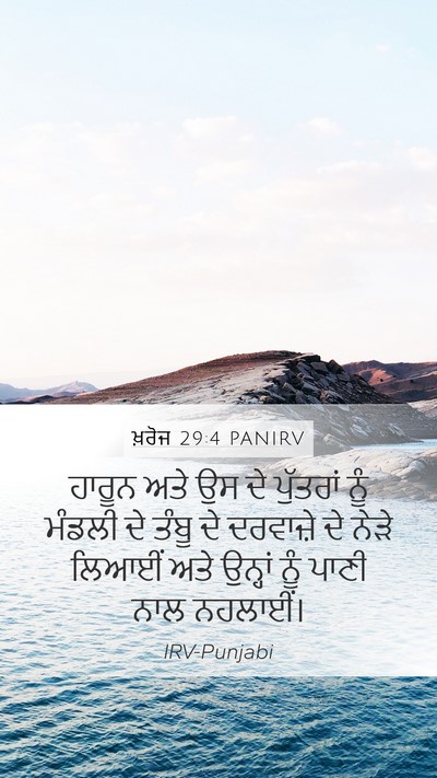 ਖ਼ਰੋਜ 29:4 PANIRV Bible Verse Image