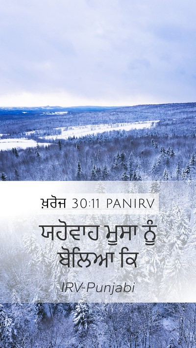 ਖ਼ਰੋਜ 30:11 PANIRV Bible Verse Image