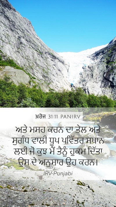 ਖ਼ਰੋਜ 31:11 PANIRV Bible Verse Image
