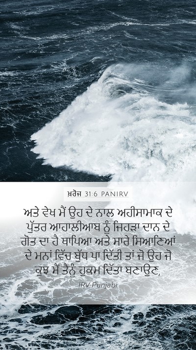 ਖ਼ਰੋਜ 31:6 PANIRV Bible Verse Image