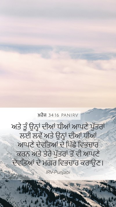 ਖ਼ਰੋਜ 34:16 PANIRV Bible Verse Image