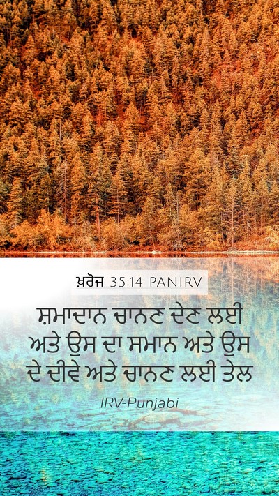 ਖ਼ਰੋਜ 35:14 PANIRV Bible Verse Image