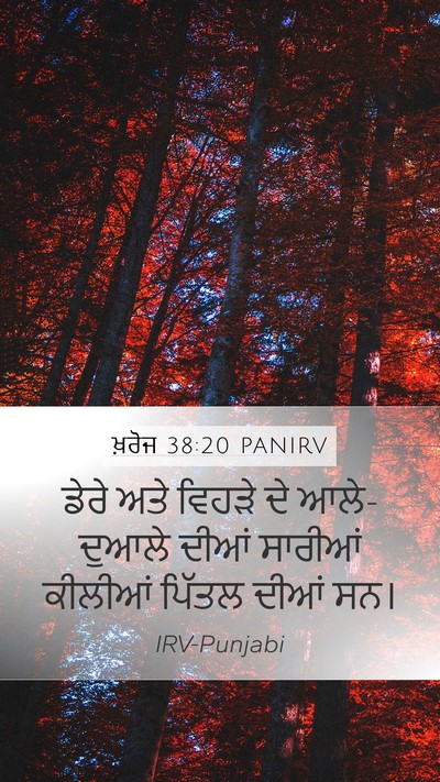 ਖ਼ਰੋਜ 38:20 PANIRV Mobile Phone Wallpaper - ਡੇਰੇ ਅਤੇ ਵਿਹੜੇ ਦੇ - Mobile Bible Verse Wallpaper